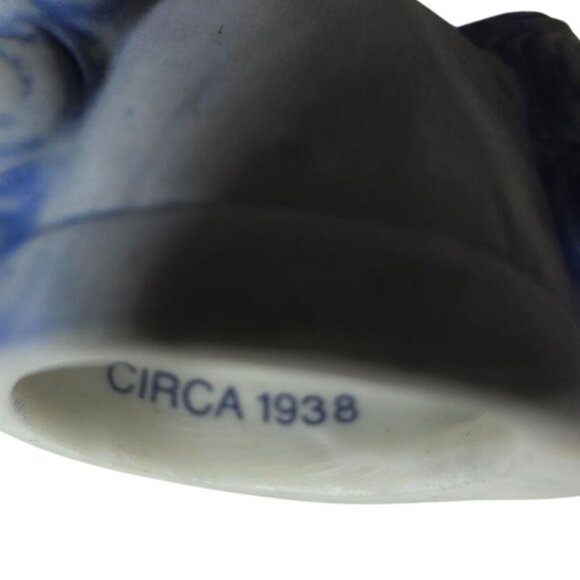 Vtg Avon thimble 1983 Porcelain Bust Figurine ladies of fashion 30s Blue white - Picture 4 of 5